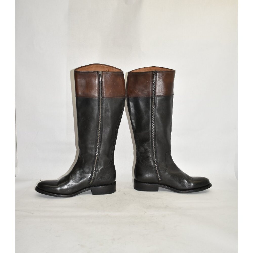 Frye Women's Black and Brown Heeled Boots - Picture 5 of 8